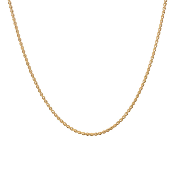 18k Yellow Gold Solid Serpentine Chain