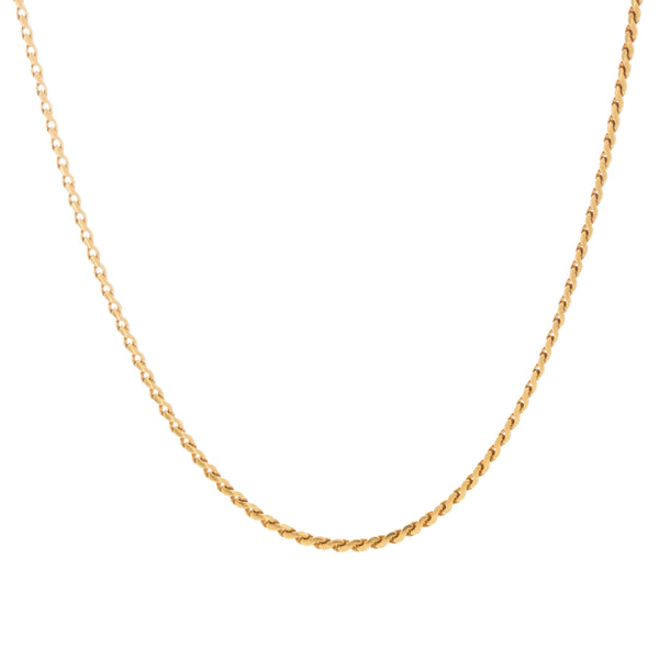 18k Yellow Gold Solid Serpentine Chain