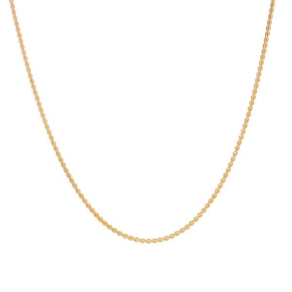 18k Yellow Gold Solid Serpentine Chain