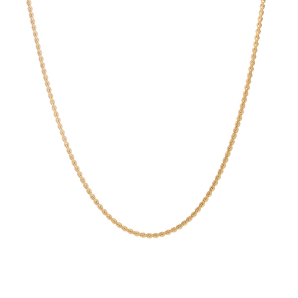 18k Yellow Gold Solid Serpentine Chain