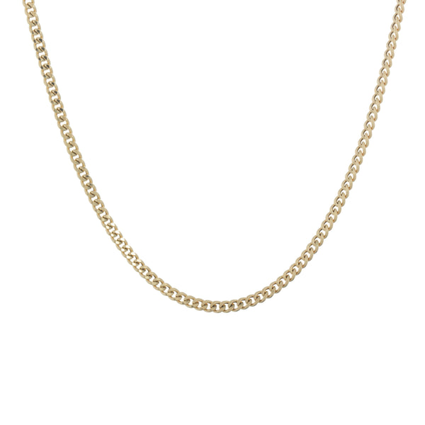 18k Yellow Gold Curb Chain Italy