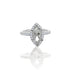 14k White Gold Marquise Halo Engagement Ring