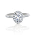 14k White Gold Oval Halo Engagement Ring