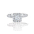 14k White Gold Princess Halo Engagement Ring