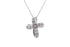 18k White Gold Swirl Cross Cub