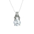 18k White Gold Checkered Cubic Drop Italian Necklace