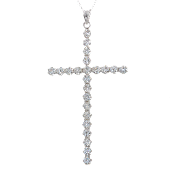 18k White Gold Liliana Cross Necklace