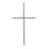 18k White Gold Cross Cubic Italian Necklace