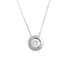 18k White Gold Round Doughnut Cubic Slider Necklace