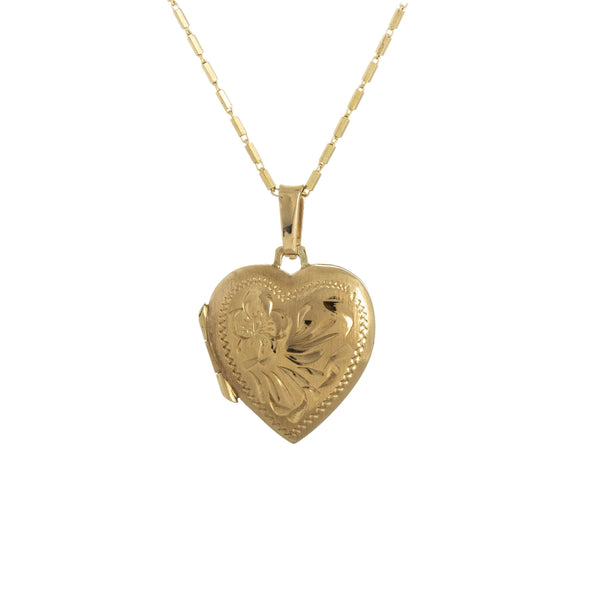 18k Yellow Gold Heart Locket