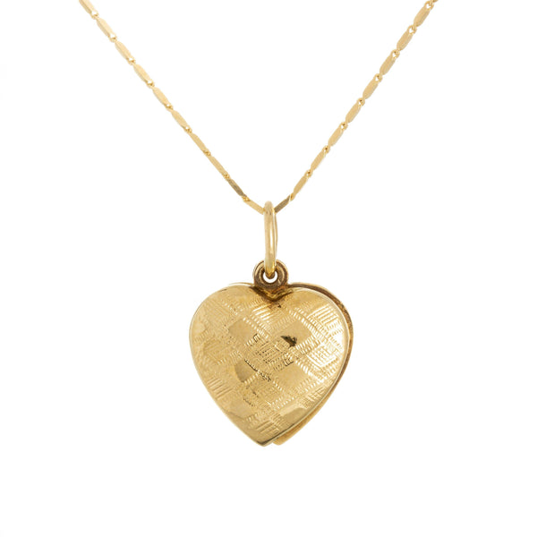 18k Yellow Gold Heart Locket