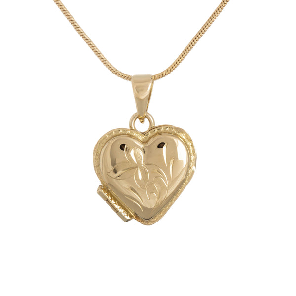 18k Yellow Gold Heart Locket