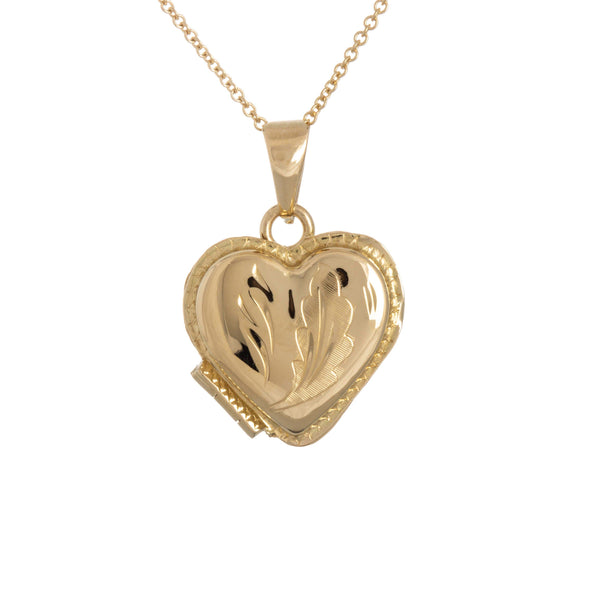 18k Yellow Gold Heart Locket