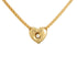 18k Yellow Gold Heart Cubic Slider Italian Necklace