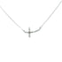 14k White Gold (0.12 Ct. Tw.) Curved Diamond Cross