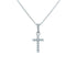 14k White Gold (0.10 Ct. Tw.) Tiny Diamond Cross