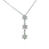 18k White Gold (0.50 Ct. Tw.) Cluster Diamond Drop Pendant