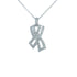 18k White Gold (0.20 Ct. Tw.) Criss Cross Diamond Pendant