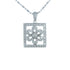 14k White Gold (0.20 Ct. Tw.) Diamond Daisy Necklace