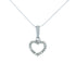 14k White Gold (0.13 Ct. Tw.) Diamond Silhouette Heart 