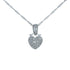 14k White Gold (0.13 Ct. Tw.) Puffed Diamond Heart Necklace