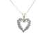 14k T-tone (0.50 Ct. Tw.) Diamond Heart Pendant