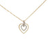 18k Two Tone Double Layer Diamond Heart