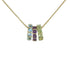 18k Yellow Gold Amethyst Aqua Peridot Necklace