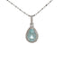 14k White Gold (0.20 Ct. Tw.) Diamond Aqua Necklace