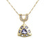 14k Yellow Gold Genuine Amethyst Necklace