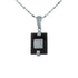 14k White Gold (0.05 Ct. Tw.) Black Onyx Diamonds Necklace