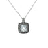 14k White Gold (0.15 Ct. Tw.) Cushion Cubic Diamond Necklace