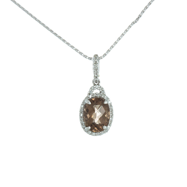 14k White Gold (0.12 Ct. Tw.) Diamond Necklace