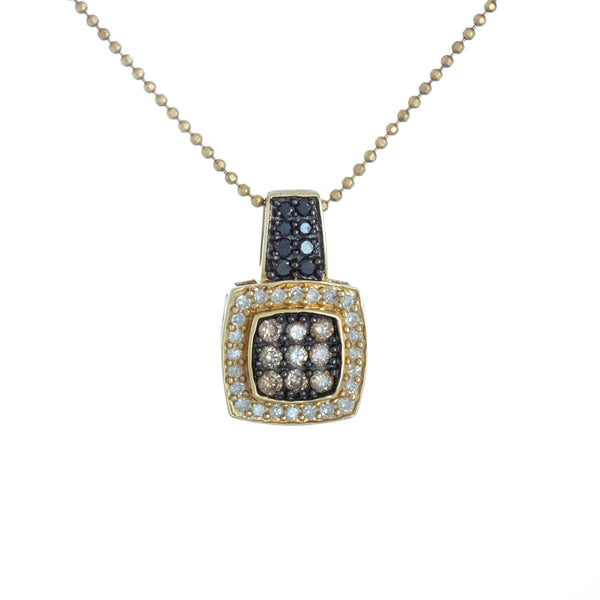 14k Yellow Gold (0.50 Ct. Tw.) Black White Champagne Diamond