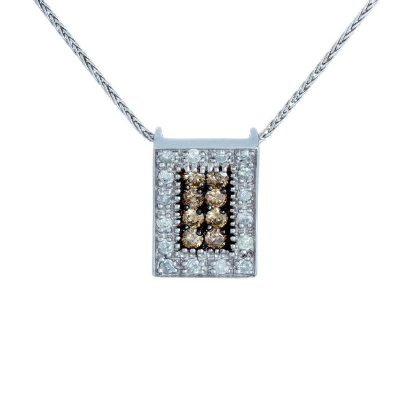 14k White Gold (0.30 Ct. Tw.) Champagne Diamonds Necklace