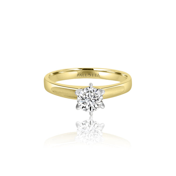 14k Yellow Gold Six Prong Isabella Solitaire Engagement Ring