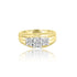 14k T-tone Three Stone Engagement Ring