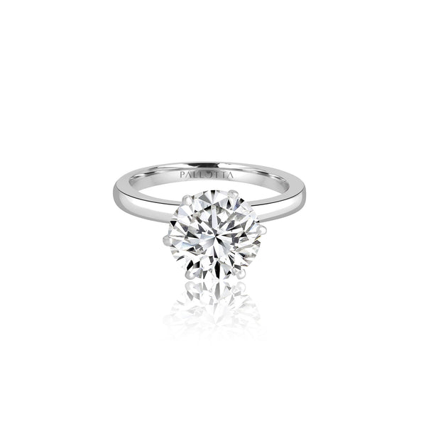 18k White Gold Solitaire Engagement Ring