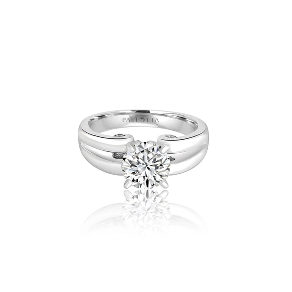 14k White Gold Solitaire Engagement Ring