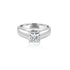 14k White Gold Princess Solitaire Engagement