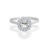 18k White Gold Round Halo Engagement Ring