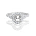 18k White Gold Round Halo Engagement Ring