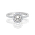 14k White Gold Round Halo Engagement Ring