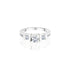 14k White Gold Three Stone Diamond Engagement Ring