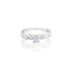 Platinum Princess & Round Accent Engagement Ring