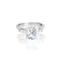 14k White Gold Oval Center Engagement Ring