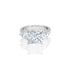 18k White Gold Princess & Pear Accent Engagement Ring