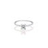 14k White Gold Dainty Diamond Engagement Ring