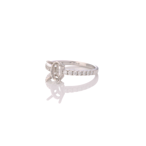 14k White Gold (0.32 Ct. Tw.) Lab Solitaire Engagement Ring