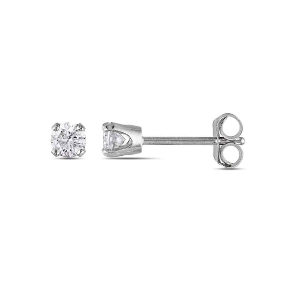 14k White Gold (0.49 Ct. Tw.) Diamond Stud Earrings